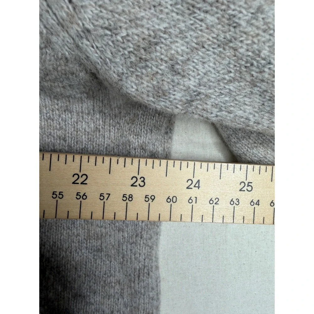 J. Crew Men's Lambs Wool Shawl Neck Sweater‎ size Large Beige